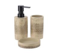 Tendance - Set con Dispensador de Jabón y Jabonera de Cemento - Natural - Baño - Accesorio de Baño Independiente