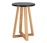 Tendance – Taburete con patas de bambú y tapa de MDF negro – Bambú negro