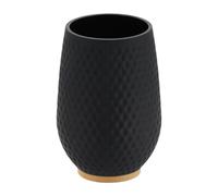 Tendance - Vaso abs Efecto Nido de Abeja con Goma y Efecto bambú 280 ml - Negro