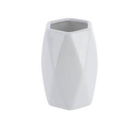 Tendance - Vaso de Cristal en Forma de Diamante - Blanco
