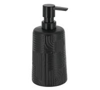 Tendance - Vibraciones étnicas 430 ml Redondo gres dispensador de jabón - Negro