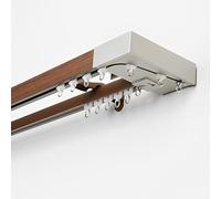 Tende in PVC Imitazione Legno Bastone Soffitto Alluminio per Tende Divisore Stanze - Elegante e Funzionale (Color: A2)