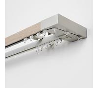 "Tende in PVC Imitazione Legno Bastone Soffitto in Alluminio per Tende Ideale per Divisori di Stanze - Colore D2"