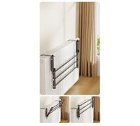 Tendedero compacto y plegable para radiadores que pesan solo 1.8 libras, cabe en equipaje para camping, viajes o espacios de vida temporales (50-95 cm, blanco)