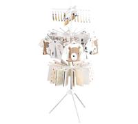 Tendedero de acero inoxidable, con brazo giratorio de 360°, plegable, tendedero plegable para ropa, 168 cm de alto, torre de ropa para balcón, camping al aire libre (B)