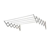 Cuncial – Tendedero extensible de pared 160 cm – Aluminio alta resistencia, plegable interior/exterior
