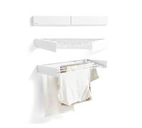 InnovaGoods® Tendedero Pared Plegable Retractil, 80cm, 5 Barras, Tendederos Plegables de Pared para Interior o Exterior, Ahorra de Espacio, tendedero Pared diseño Compacto, Resistente a la corrosión