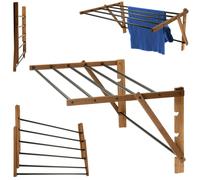 Tendedero de pared plegable KADAX para ropa y ropa interior, 5 barras, para baño