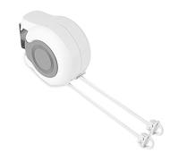 Tendedero de Pared Retráctil Doble, Cuerda para Ropa Interior y Exterior, 26 Metros de Longitud Total, de Fijación a Pared, 2 Líneas de