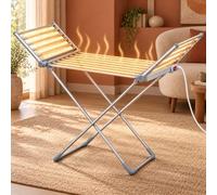 Tendedero de ropa con calefacción y alas para casa | Soporte en X independiente para el suelo. Protección IP44; mantenga seca la clavija
