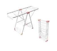 Tendedero de Ropa con Pinzas para Calcetines, de aleación de Aluminio con diseño de alas de Gaviota, Plegable para un fácil Almacenamiento, tendedero Plegable para Interiores y Exteriores.