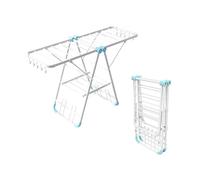 Tendedero de Ropa con Pinzas para Calcetines, de aleación de Aluminio con diseño de alas de Gaviota, Plegable para un fácil Almacenamiento, tendedero Plegable para Interiores y Exteriores.