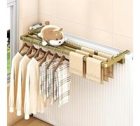 Tendedero de Ropa de 3 Barras para Colocar sobre el radiador, Perchas Ajustables, Apto para radiadores de 1 a 16 cm de Grosor.