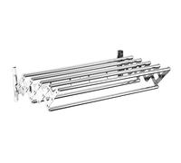 Tendedero de ropa de acordeón montado en la pared, diseño expandible de 7 barras para ropa sucia y toalla, perfecto para espacios pequeños (tamaño: 60 cm)