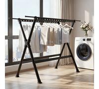 Tendedero de ropa de resistencia de 1.36-2.36 m, con diseño de plegado rápido a 0.3 m², de aluminio y portátil, extensible de 1.36-2.36 m, plegable para viajes, exteriores, pequeños, tendederos