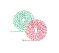 Tendedero de ropa, paquete de 2 tendederos para exteriores, línea de ropa ajustable, resistente al viento con ganchos, líneas de lavandería y secado para interiores y exteriores, esenciales para