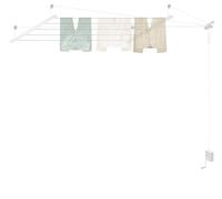 Tendedero de Techo con Manivela. Ceiline Manivela Largo 160 cm. Barras de Acero Que no Dejan Huella en Ropa y Parada a Cualquier Altura