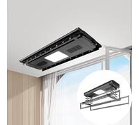 Tendedero eléctrico de techo, con control remoto, retráctil, con elevación automática, tendedero para balcón que ahorra espacio