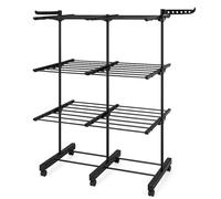 Tendedero Extensible multifunción 38M Extra Plus Black con 3 Niveles, Color Negro