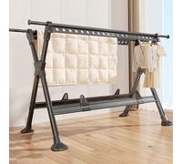 Tendedero extensible para uso en interiores y exteriores, plegable y duradero, perfecto para hoteles, balcones, pasillos, lavanderías y jardines.