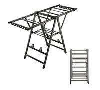 Tendedero Independiente, tendedero Plegable de 2 Niveles con alas de Gaviota Ajustables en Altura, tendedero Plegable de Aluminio para Ropa, Toallas y sábanas.