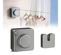Tendedero invisible retráctil para secar la ropa, portátil, para interiores y exteriores, resistente sin taladrar, ahorro de espacio, estante de secado montado en la pared para apartamento y hogar