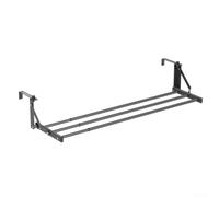 Tendedero multibarra diseñado para radiadores, alféizares de ventanas y barandillas, ancho ajustable, ligero, 1.8 libras, secadora de metal plegable con capacidad para hasta 10 kg (50 cm, blanco)