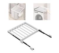 Tendedero oculto retráctil para pantalones, ancho ajustable de 56 a 61 cm, profundidad de 44 cm, aleación de aluminio, solución de secado de ropa extraíble que ahorra espacio con barra desmontable