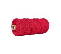 Tendedero para exteriores, Cuerda de algodón multicolor 3 mm x 100 m for cordón tapiz tejido a mano DIY(Wine Red)