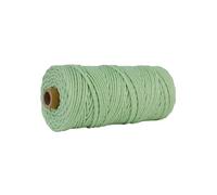 Tendedero para exteriores, Cuerda de algodón multicolor 3 mm x 100 m for cordón tapiz tejido a mano DIY(Light Green)
