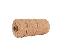 Tendedero para exteriores, Cuerda de algodón multicolor 3 mm x 100 m for cordón tapiz tejido a mano DIY(Khaki)