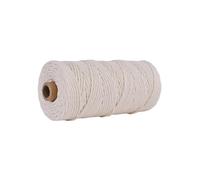 Tendedero para exteriores, Cuerda de algodón multicolor 3 mm x 100 m for cordón tapiz tejido a mano DIY(Beige)