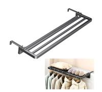 Tendedero para radiadores, 40-80 cm, secador de radiador, 3 barras, para montaje en pared con brazos telescópicos ajustables, tendedero, barra colgante para radiadores, alféizar de ventana (80 x 25