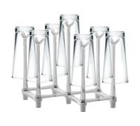Tendedero para secar - Soporte para tazas antideslizante de estante | Tendedero ajustable que ahorra espacio para vasos, tazas, botellas deportivas, organizador de fregadero de cocina para almacenar