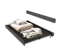 Tendedero Pared En Aluminio, Tendedero Pared Extensible Plegables, Con Red de Secado, Con Ganchos Móviles, Material Grueso, Para Balcón, Terraza, Dormitorio, Tendedero Plegable Para Patio(Noir,44cm/17