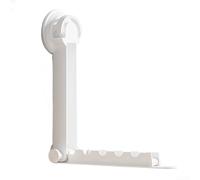 Tendedero plegable con ventosas, marco de aleación de aluminio de altura ajustable, portátil y ligero para usar sobre puertas y espacios pequeños (leche blanca)