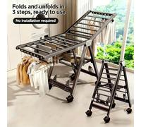 Tendedero plegable de 2 niveles sin montaje, diseño ajustable, para múltiples de ropa, , para uso en interiores en y apartamentos pequeños, dormitorio, , tendederos