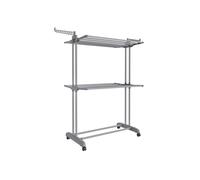 Tendedero Plegable de 3 Niveles 63,5 x 128 x 148 cm Gris Paloma