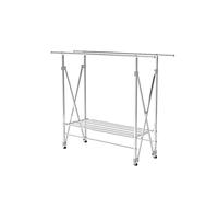 Tendedero plegable de acero inoxidable, para interiores y exteriores, de techo a suelo, para edredones, mantas y prendas, solución para ahorrar espacio en el balcón