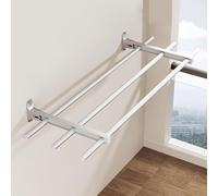 Tendedero plegable de aluminio para colgar en la pared, ahorro de espacio, diseño ligero para apartamentos pequeños y solución eficiente de secado de ropa