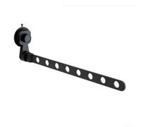 Tendedero plegable para interiores con ventosas, retráctil y portátil para colgar la ropa en espacios pequeños o mientras viajas (negro)