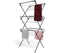 Tendedero Plegable - Tendedero De Metal Compacto con Forma De ala, Portátil Y Compacto, con 22 Barras Transversales | Apto para Interior, Balcón Y Exterior