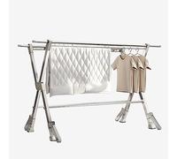 Tendedero Plegable y Ajustable, Ahorra Espacio, retráctil y Multifuncional, de Gran Capacidad, con Ruedas.