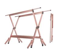 Tendedero portátil de metal plegable con almacenamiento de zapatos, ajustable para interiores y exteriores, diseño ligero que ahorra espacio para una limpieza eficiente de la ropa