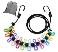 Tendedero portátil, para camping, 180 cm | Tendedero extensible con 12 pinzas y 13 arcos de posicionamiento, para viajes, vacaciones, al aire libre, camping, dormitorio