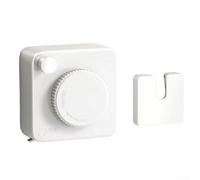 Tendedero retráctil, 1 unidad, cuerda de alambre de acero para interiores y exteriores, ajuste de balcón sin taladro, funda compacta, tendedero, pisos y hoteles (A blanco)