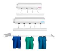 tendedero retráctil para exteriores,Tendedero retráctil, tendedero retráctil telescópico, colgador de cuerda de secado de ropa para suministros de interior y exterior[M], Tendedero flexible tend