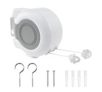 Tendedero Retráctil Tendedero retráctil de Doble línea for Exteriores, for Montar en la Pared, Resistente, Invisible, for balcón y baño