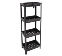 Tendencia - Gabinete de almacenamiento pp de 4 niveles - negro