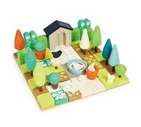 Tender Leaf Toys Little Garden Designer - Bandeja de madera para clasificar bloques Montissori de extremo abierto para niños